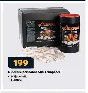 Megaflis Quickfire peistønne 500 tennposer tilbud