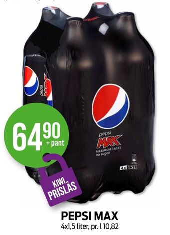 Kiwi Pepsi max brus tilbud