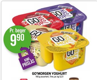 Kiwi Go morgen yoghurt tilbud