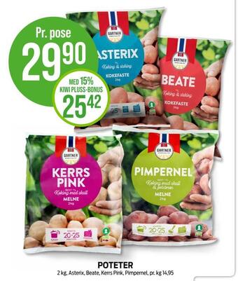 Kiwi Poteter tilbud