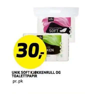 Bunnpris Unik Soft Kjøkkenrull og Toalettpapir tilbud