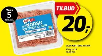 Bunnpris Gilde Kjøttdeig Av Svin tilbud