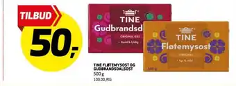 Bunnpris Tine Fløtemysost Og Gudbrandsdalsost tilbud