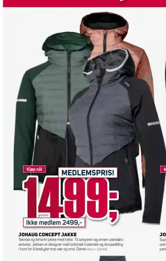 Sport 1 Johaug Concept Jakke tilbud