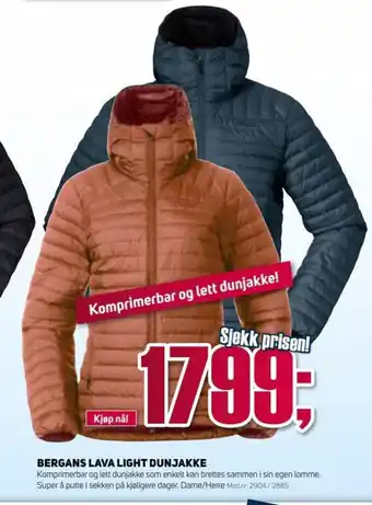 Sport 1 Bergans Lava Light Dunjakke tilbud