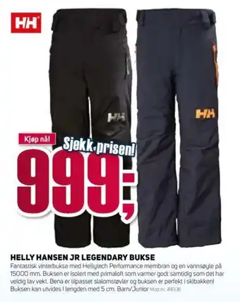 Sport 1 Helly Hansen Jr Legendary Bukse tilbud