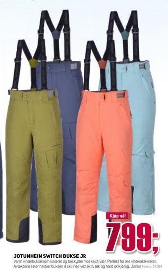 Sport 1 Jotunheim Switch Bukse JR tilbud