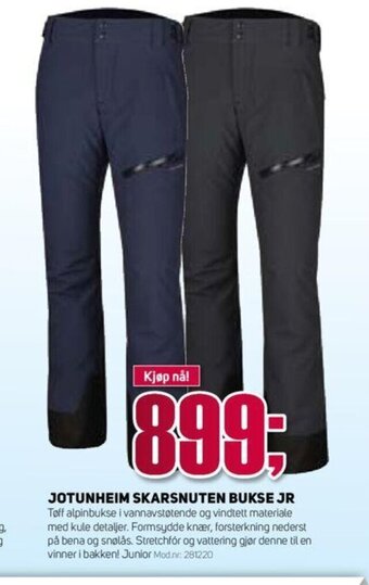 Sport 1 Jotunheim Skarsnuten Bukse Jr tilbud
