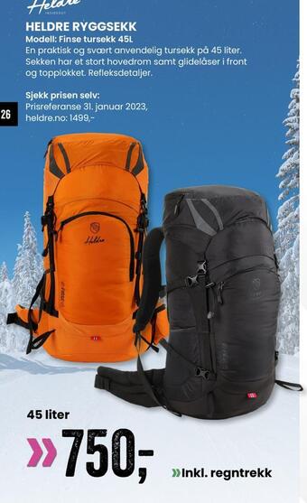 Sport Outlet Heldre ryggsekk tilbud