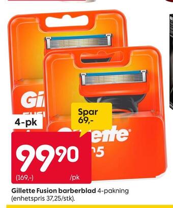 Rusta Gillette fusion barberblad tilbud