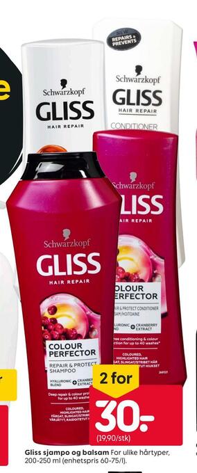 Rusta Gliss sjampo og balsam tilbud