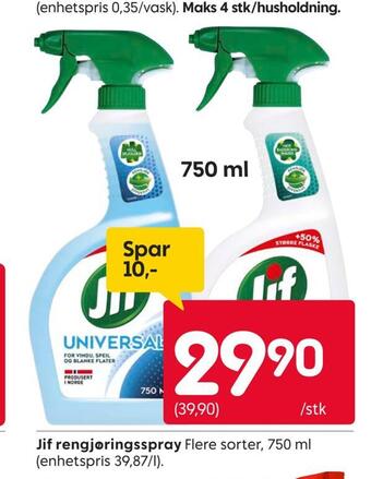 Rusta Jif rengjøringsspray tilbud