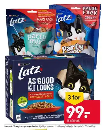 Rusta Latz våtfôr og latz partymiks tilbud