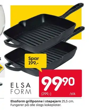Rusta Elsaform grillpanne i støpejern tilbud