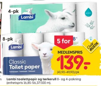 Rusta Classic toalettpapir tilbud