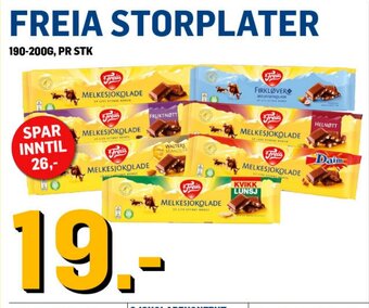 Price Lagerbutikk Freia Storplater tilbud