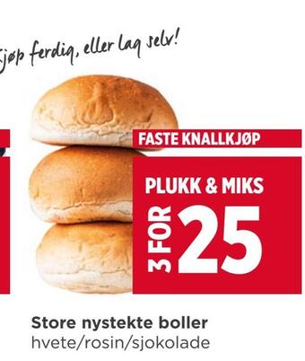 Meny Store nystekte boller tilbud