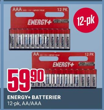 Europris Energy+ batterier tilbud