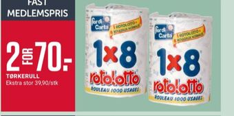 Europris Rotolotto tørkerull tilbud