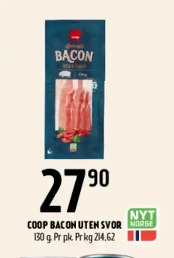 Coop Prix Coop Bacon Uten Svor tilbud