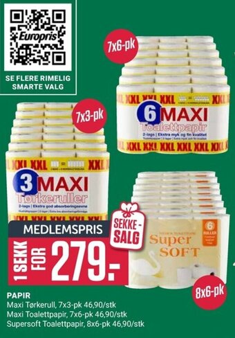 Europris Papir tilbud