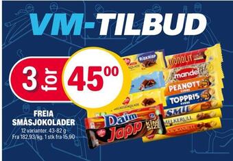 Coop Extra Freia småsjokolader tilbud