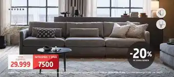 Bohus Varia 3 seter xl sofa med funksjon venstre tilbud