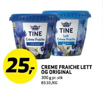 Bunnpris Creme fraiche lett og original tilbud