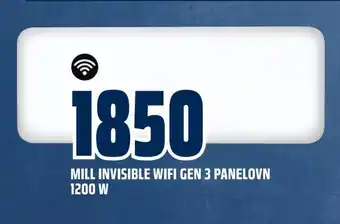 Obs Bygg Mill invisible wifi gen 3 panelovn 1200 w tilbud