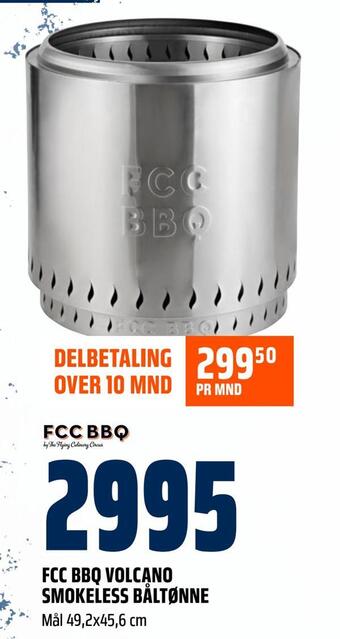 Obs Bygg Fcc bbq volcano smokeless båltønne tilbud