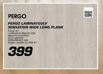 Coop Byggmix Pergo laminatgulv sensation wide long plank tilbud