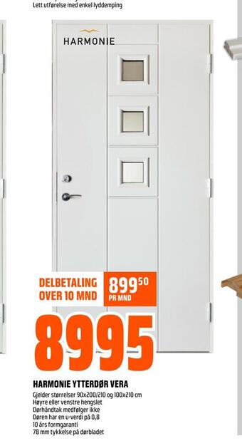 Obs Bygg Harmonie ytterdør vera tilbud