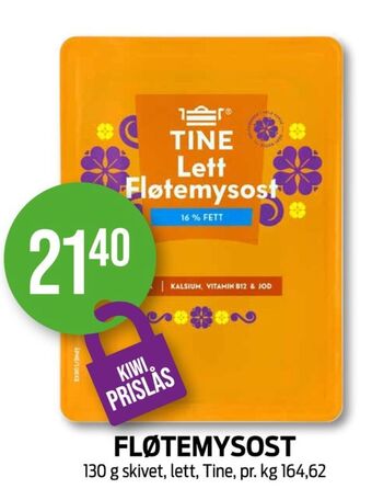 Kiwi Tine fløtemysost tilbud