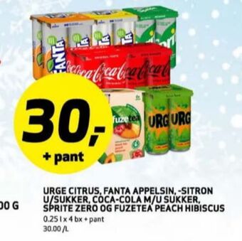 Bunnpris Fanta zero brus tilbud