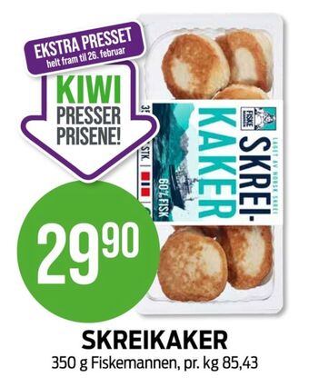 Kiwi Fiskemannen fiskekaker tilbud