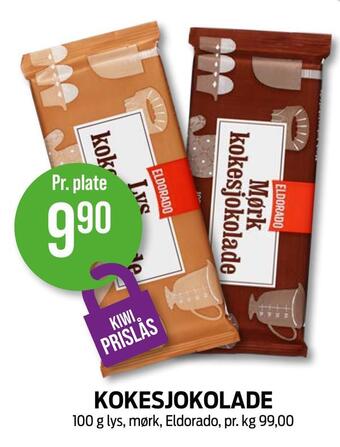 Kiwi Kokesjokolade tilbud