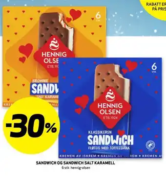 Bunnpris Sandwich Og Sandwich Salt Karamel tilbud