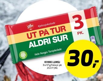 Bunnpris Kvikk Lunsj tilbud