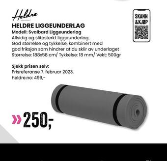 Sport Outlet Heldre liggeunderlag tilbud