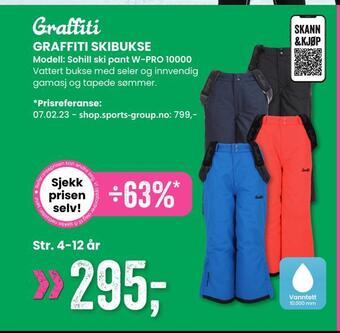 Sport Outlet Graffiti skibukse tilbud
