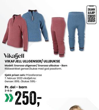 Sport Outlet Vikafjell ullgenser/ ullbukse tilbud