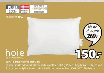 JYSK White Dream Fiberpute tilbud