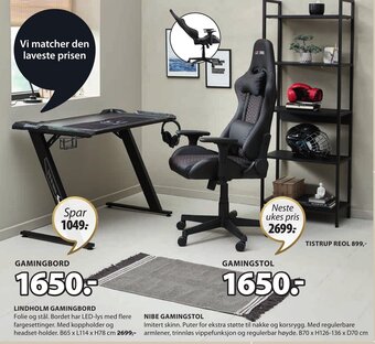 JYSK Lindholm Gamingbord tilbud