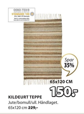 JYSK Kildeurt Teppe tilbud