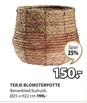 JYSK Terje Blomsterpotte tilbud