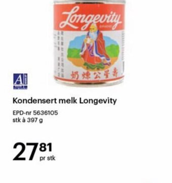 Storcash Kondensert Melk Longevity tilbud