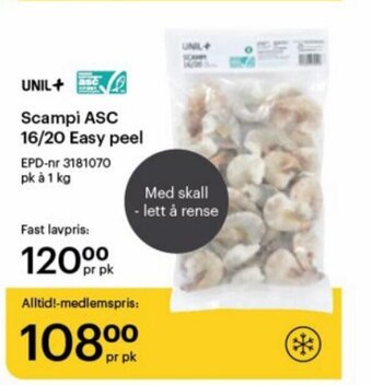 Storcash Scampi ASC 16/20 Easy Peel tilbud