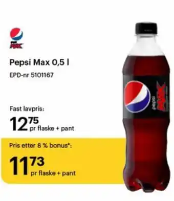 Storcash Pepsi Max 0.5L tilbud