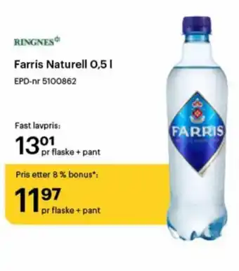 Storcash Farris Naturell 0.5L tilbud