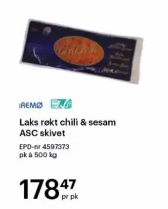 Storcash Laks Røkt Chili & Sesam ASC Skivet tilbud